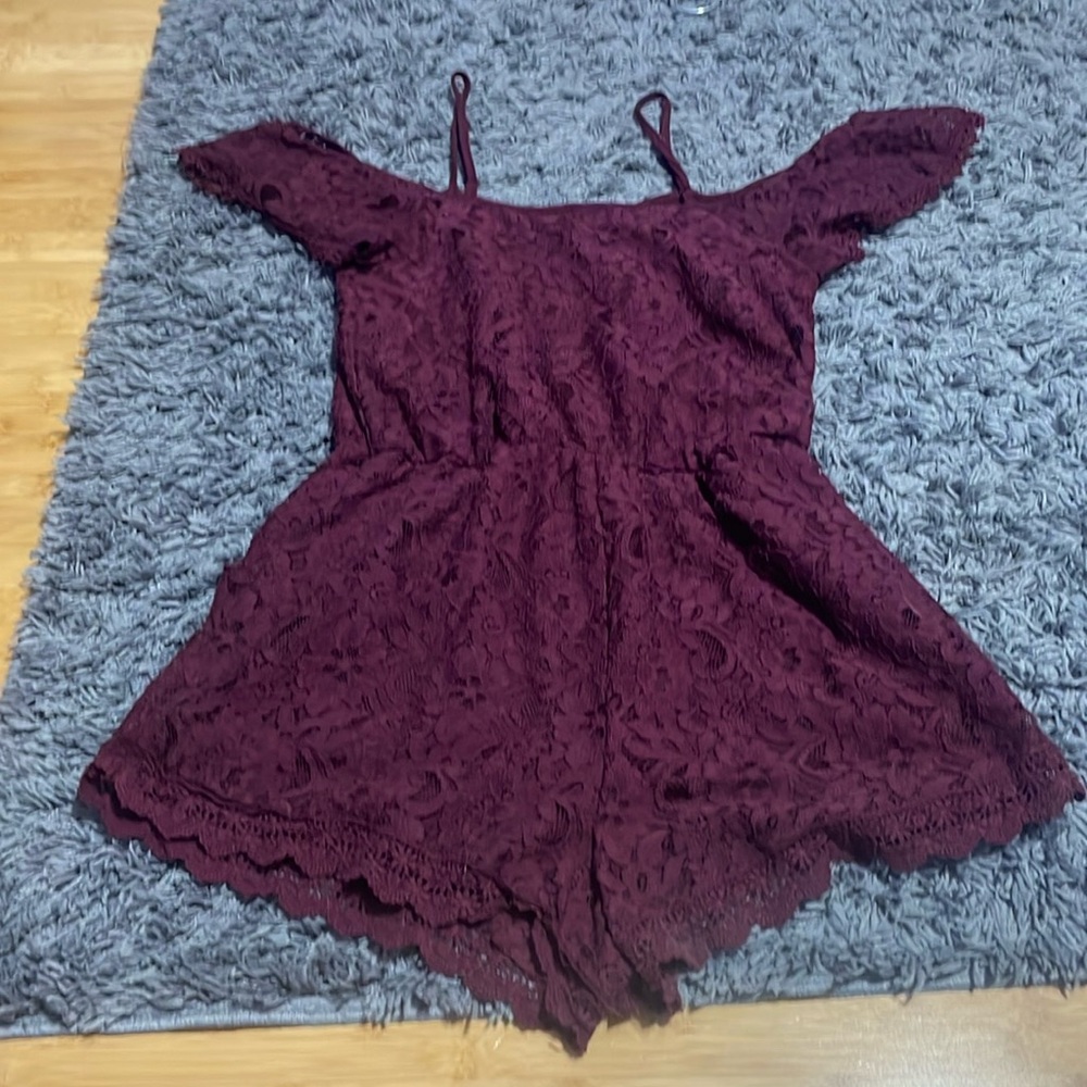 maroon romper